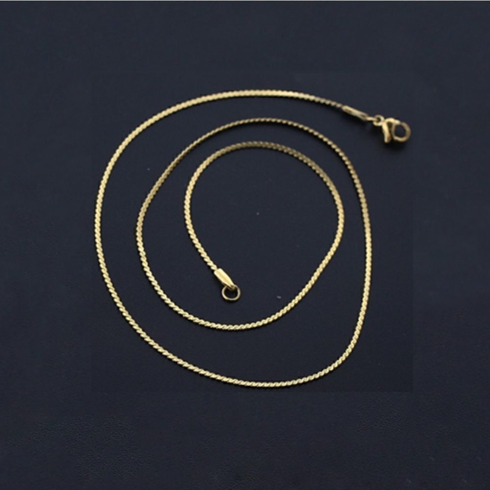 18k gold plated danity thin chain necklace.